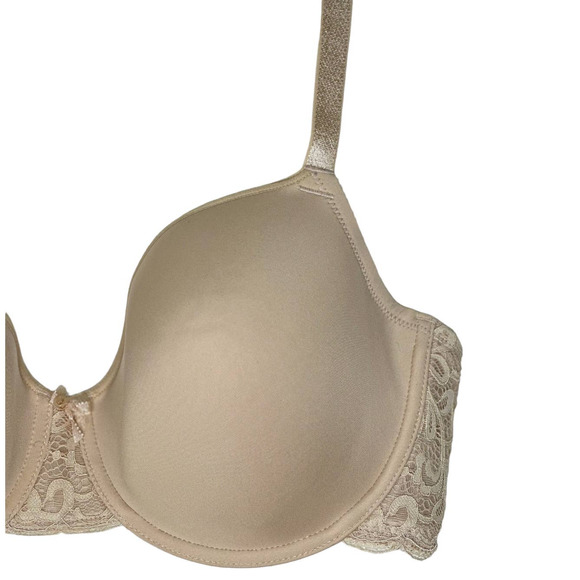 Wacoal 36DDD Smooth Cup T-Shirt Bra Light Beige 3 Hooks Underwire Support B21 - Picture 2 of 7